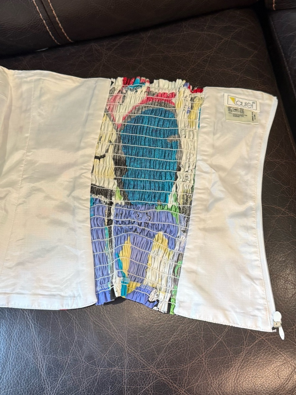 Laurèl Escada 2-Piece Abstract Art Print Ensemble (Jacket + Strapless Corset/Bus - Picture 9 of 15